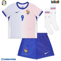 Camisa de Futebol França Olivier Giroud #9 Equipamento Secundário Infantil Europeu 2024 Manga Curta (+ Calças curtas)